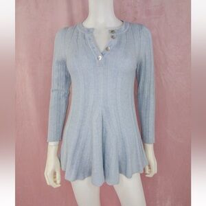 Diane Snyder Womens 100% Cashmere Knit Sweater Blue Size XS